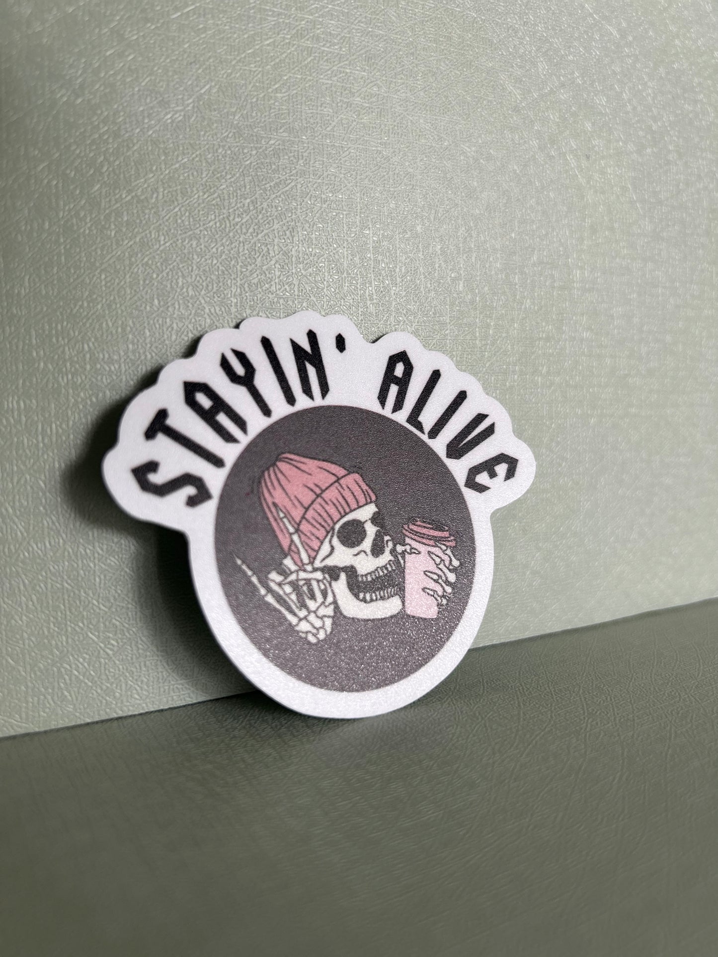 Stayin’ Alive Iced Coffee Sticker